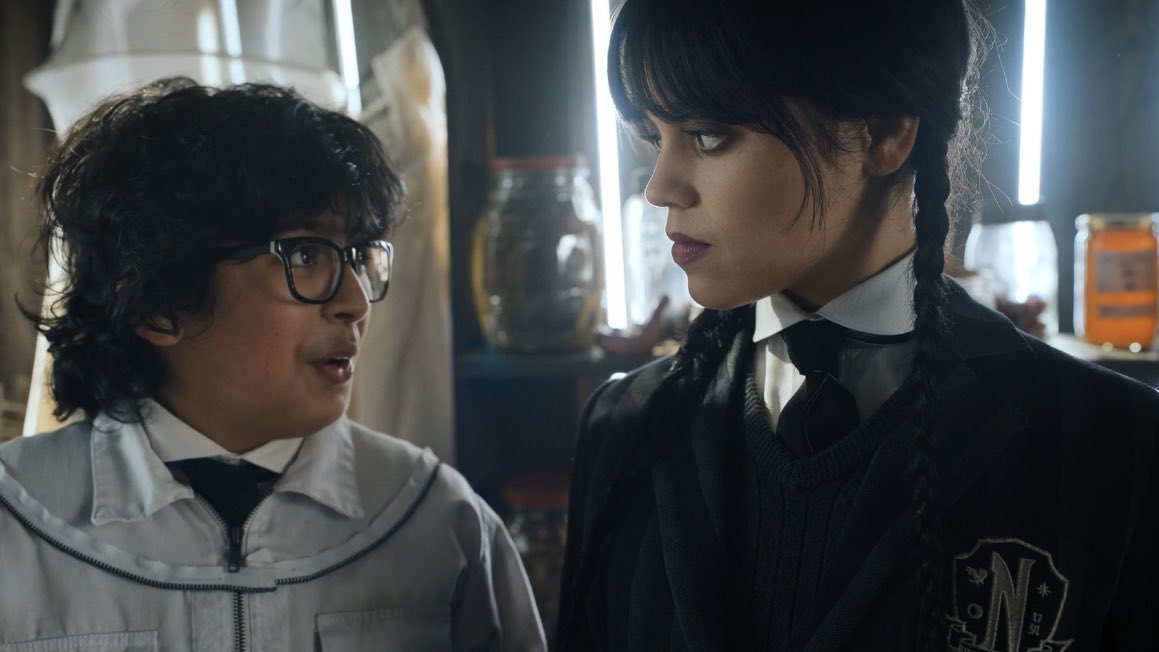 dailywencIair's tweet photo. the murderous intent that shows up in wednesday’s eyes whenever somebody else shows interest in enid; https://t.co/1nBgTOuwgi