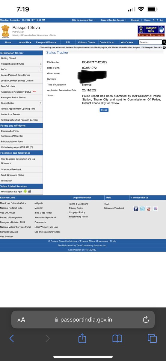niharmedh's tweet image. Applications pending for over a month for police verification. @ThaneCityPolice @rpomumbai @CPMumbaiPolice pls look into this and revert. No response from the passport help line.