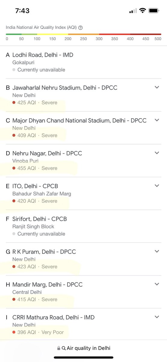 Shehzad_Ind's tweet photo. AQI in Delhi today crossing 400 in most areas at 7:40am 

Delhi is a GAS CHAMBER thanks to failures of Kejriwal ji in last 8 years to tackle internal causes of pollution in Delhi 

Kejriwal blamed Diwali,Hindus,farmers,Parali &amp; centre but won’t accept his own failure! https://t.co/ghp10HqHsR