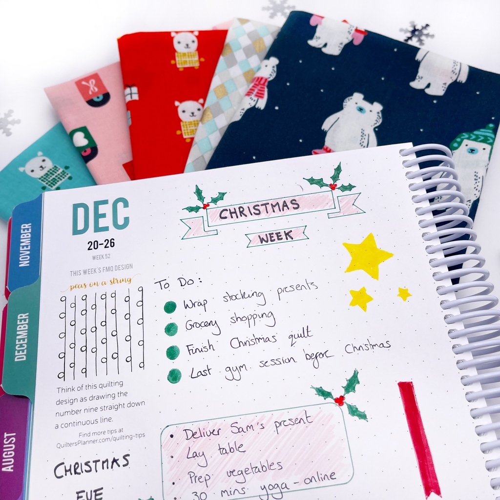 QuiltersPlanner's tweet photo. The Countdown to Christmas is on, less than a week to go! 
Write down all the things you need to do, and check them off one by one.  Enlist help if you can, and don't forget to be kind to yourself! 
 ✨
#quiltersplanner #christmasweek https://t.co/H1yCGzr7JG