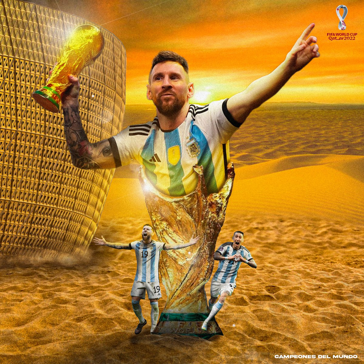 Chdesign16's tweet photo. Somos campeones del mundo!
#messi #qatar #fifa #mundial https://t.co/m4FRdmkgVr
