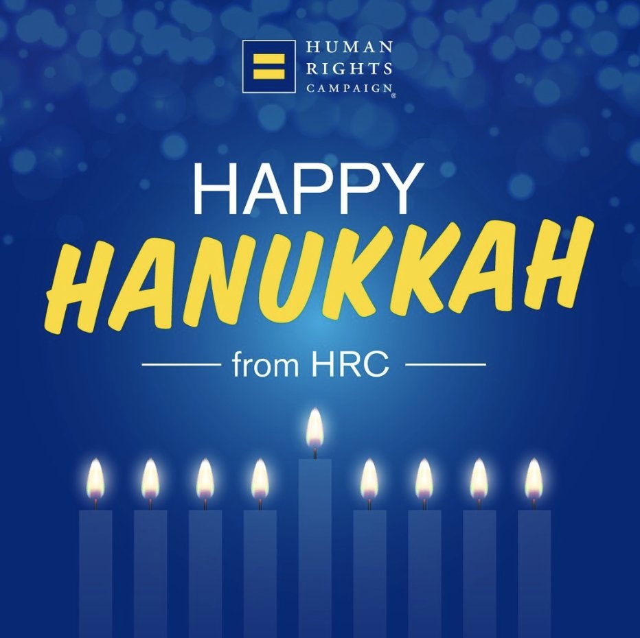 Every person can be a light amidst the darkness. #Hanukkah is an opportunity for us to remind ourselves that resilience is a powerful force.

May this Hanukkah be filled with wonder and light.
.
.
.
#LGBTQ #LGBTQholidays #LGBTQfaith #hrcnewengland #humanrightscampaign #hanukkah