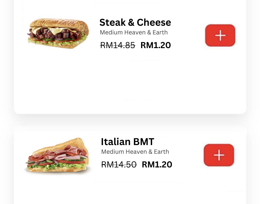 racunsanasini's tweet photo. Subway semua menu RM1.20 !!? Coklat cloud 9 pun lagi mahal weh!!

Ok jom min share cara nak dapatkan harga ni.
#Thread https://t.co/pPT0528vBL