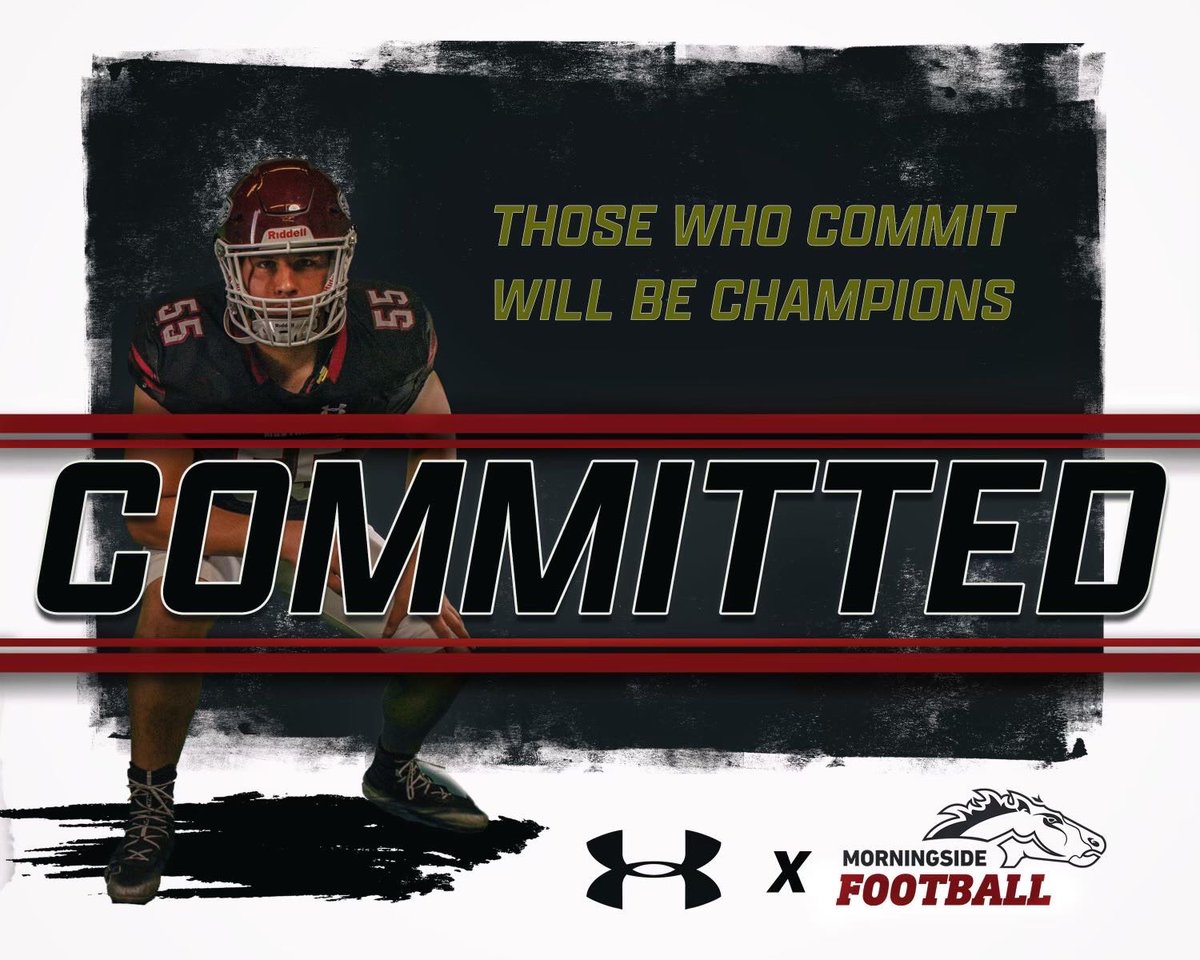 After a lot of discussion with family, I’ve decided to continue my academic and athletic career at Morningside University! I’m extremely blessed to have the opportunity to continue playing football at the next level! Big thanks to everyone on the coaching staff!