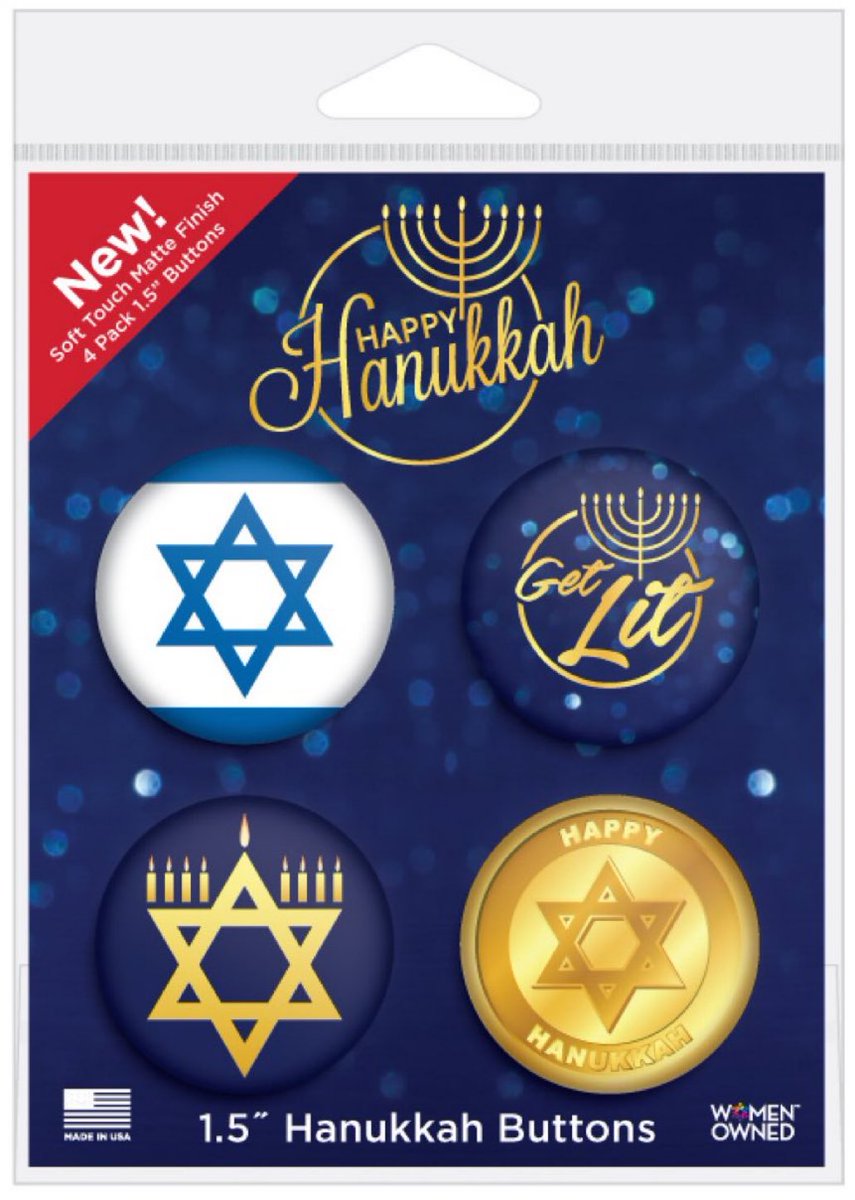 To those who celebrate we wish you a #HappyHanukkah from our family at: CustomButtons.com