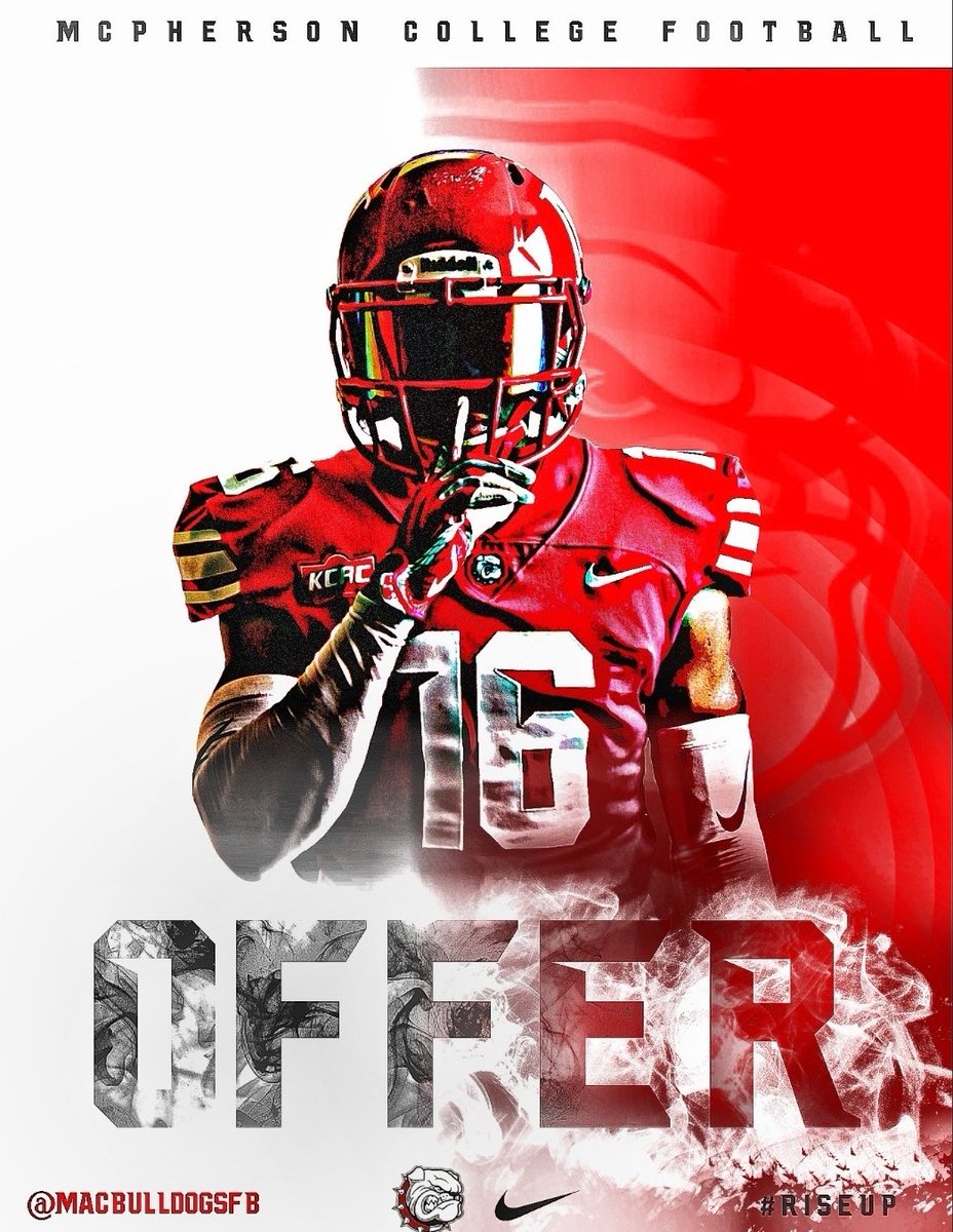 HardenDalyn's tweet photo. Blessed to receive an offer from McPherson College 🔴⚪️
@Coach_EKnight @MACBulldogsFB @RuskinFootball https://t.co/Gb2uA3R4Li