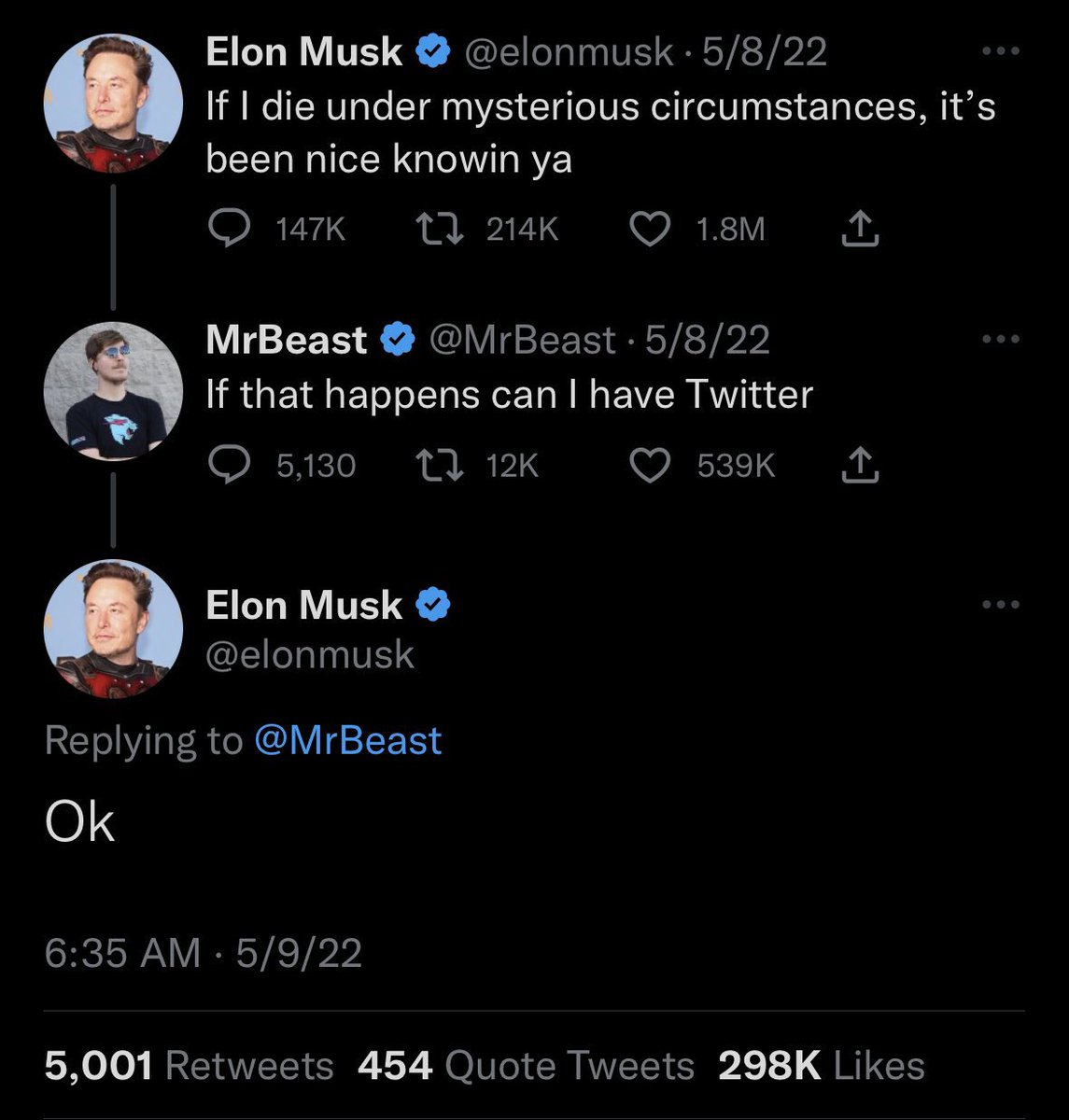 EMTSLA's tweet photo. @MrBeast @elonmusk I think you’re hired my dude https://t.co/gDjMkTSquS