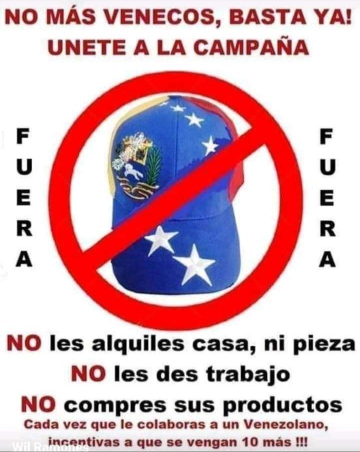 ALEJAND03717354's tweet photo. @jorgesolimano A nadie Colombianos Venecos Ecuatorianos Peruanos etc ... https://t.co/LrXlBvSZCo