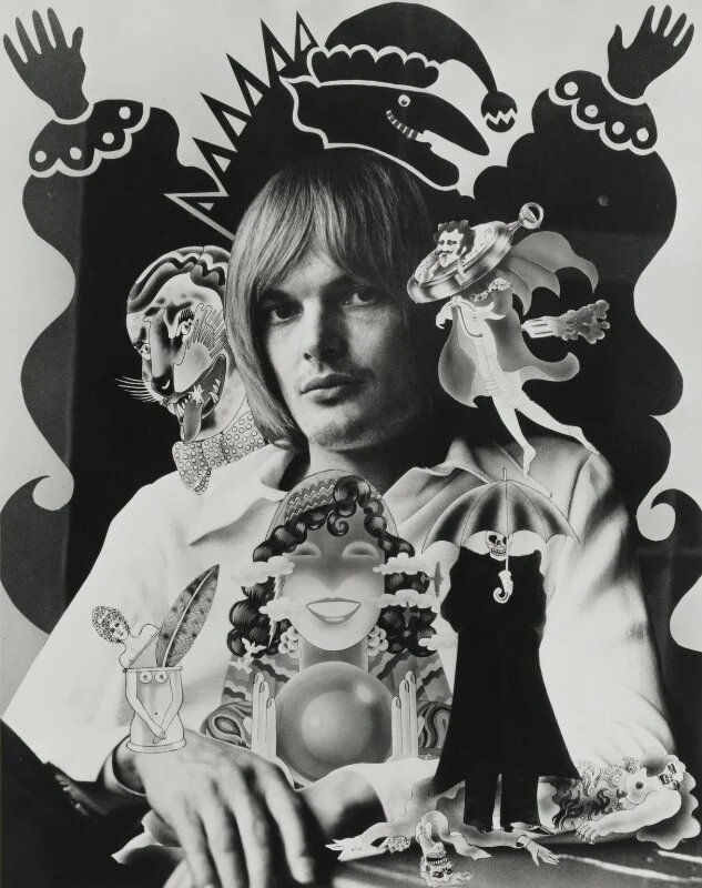 British Illustrator and Graphic artist Alan Aldridge, photographed by Lord Snowdon, 1968 
(National Portrait Gallery)