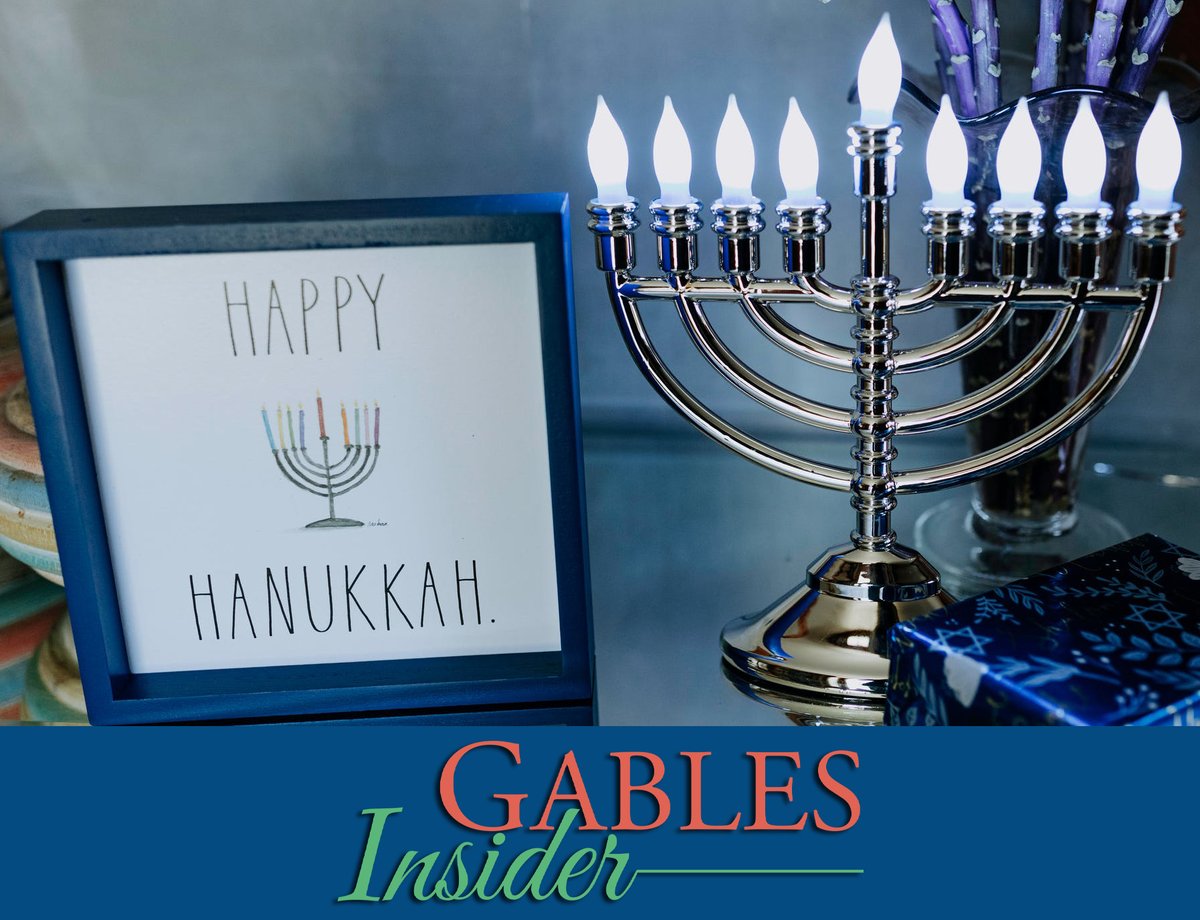 InsiderGables's tweet photo. Happy Hanukkah! May your candles burn bright this season for love, peace, and happiness. #GablesInsider #CoralGables https://t.co/qG8cIXZOX1