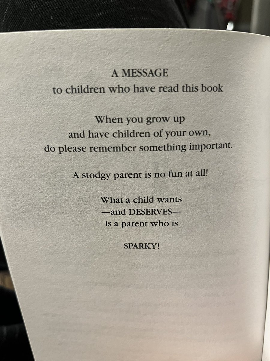 Just finished reading “Danny the Champion of the World” by Roald Dahl with the 8 year old and the message at the end made me tear up. Maybe you had to be there!