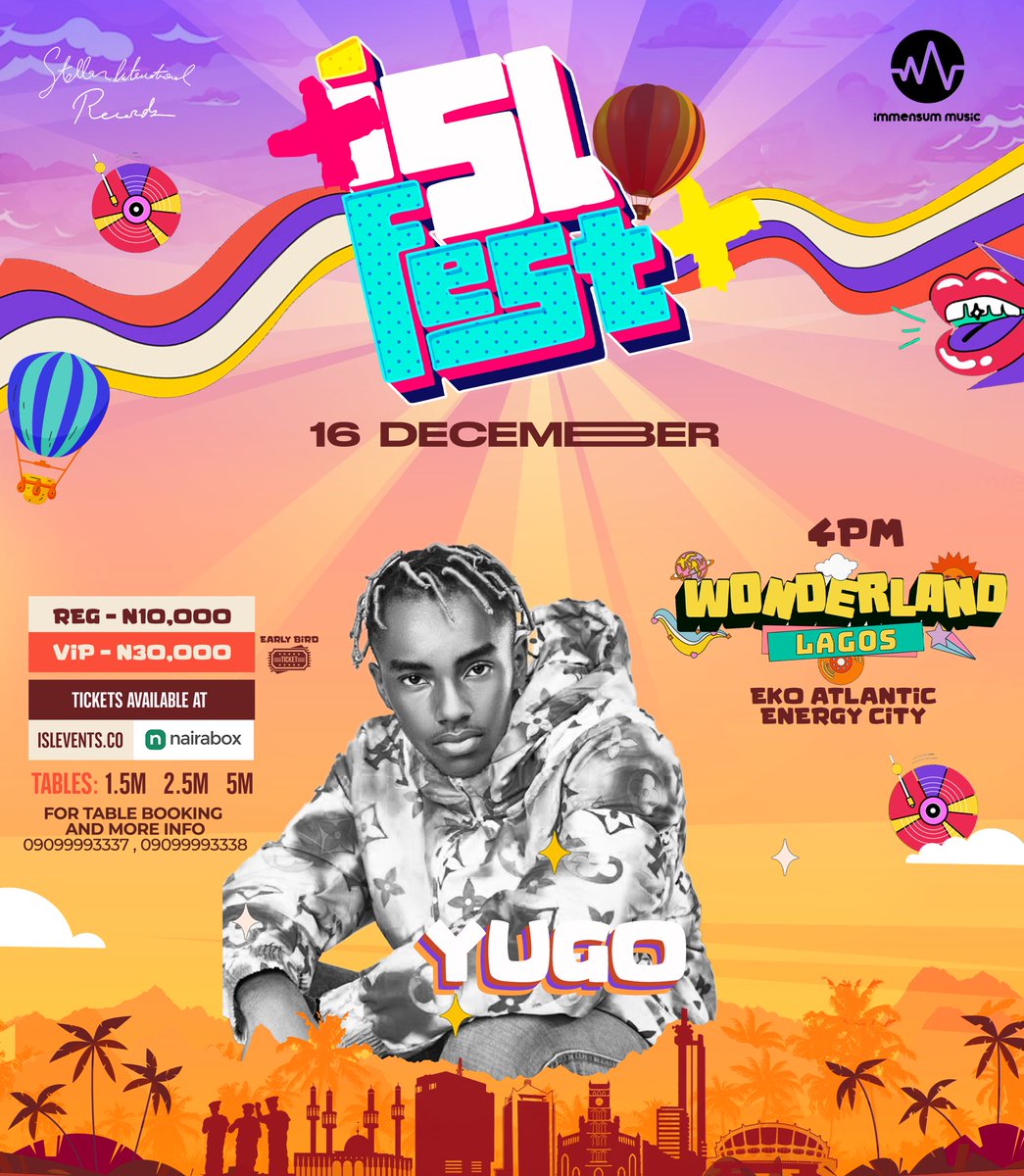 yugoszn_'s tweet photo. Feeling grateful to have shared the stage with some of Nigeria’s finest artists. #islfest https://t.co/R3CDKKWJIm