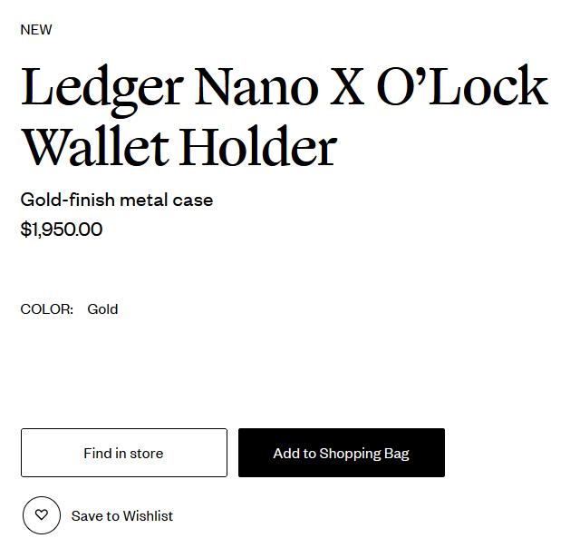 Cost of gold Fendi hardware wallet holder to advertise that you're a rich idiot who holds crypto: $1,950.

Cost of wrench used to make you hand that crypto over: $5