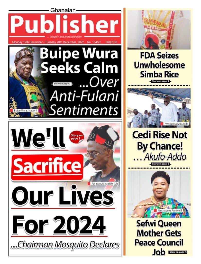 TV325 on Twitter "Ghanaian Publisher • We’ll sacrifice our lives for 2024 Chairman
