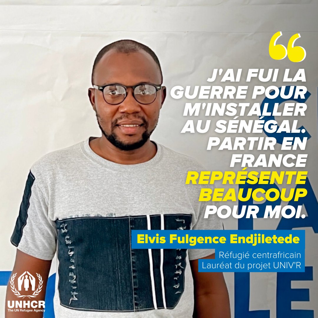 Elvis, réfugié centrafricain au #Sénégal, est lauréat du projet #UNIVR. Il étudie aujourd'hui à l'<a href="/UParisNanterre/">Université Paris Nanterre</a> 🇫🇷 en Master de méthodes informatiques appliquées à la gestion des entreprises.

"Mon ambition professionnelle ? Le conseil en systèmes d'information."