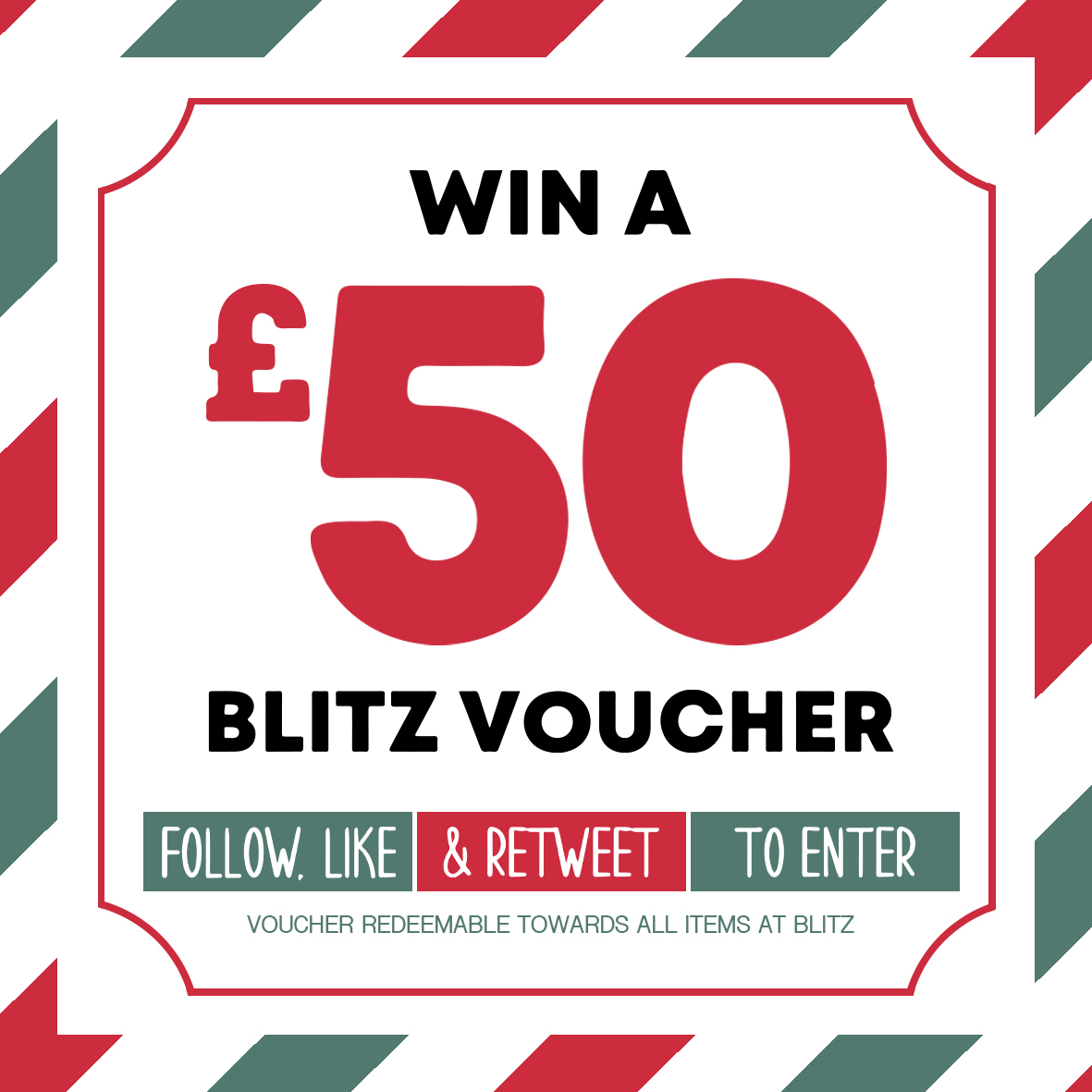 BLITZSPORT's tweet photo. 🎄CHRISTMAS GIVEAWAY🎄 If you missed out on our first #competition, here's another chance to #win a £50 Blitz Gift Voucher! FOLLOW, LIKE and RETWEET to enter. Ends 22 Dec.

❄️ Winner announced Friday 23 December ❄️

#giveaway #giftvoucher #martialarts #fitness #rttowin https://t.co/mgB3SRiWcj