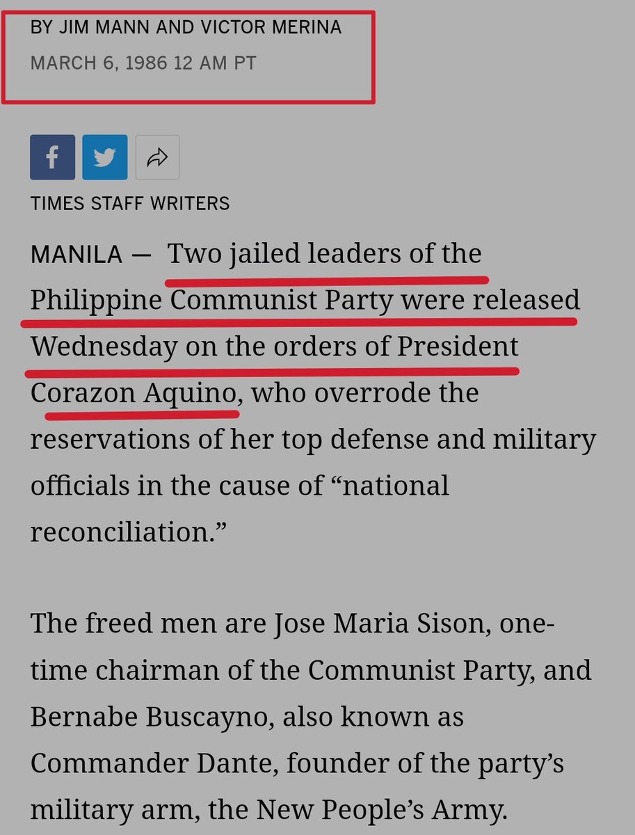 sabi ni <a href="/raissawriter/">Raissa Robles</a> hindi si Cory ang nag release kay joma.. okay, hindi LITERAL NA SIYA ANG NAG RELEASE.. pero ang tanong, sino ba Pangulo nung panahong yun? 
kaninong order ba nanggaling ang paglaya niya? 

ambobo lang.. investigative journo pa siya sa lagay na yan ha?! 🙄🥱