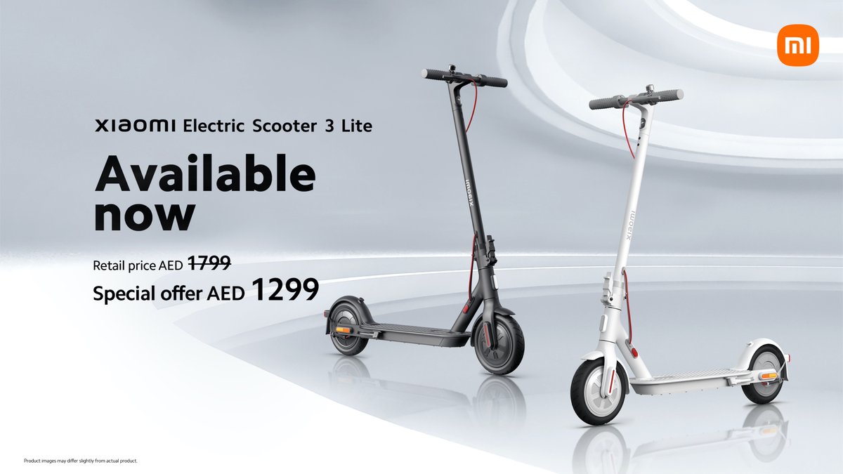 xiaomi_Gcc's tweet photo. Enjoying this festive season rolling with our #XiaomiElectricScooters3Lite!
SHOP NOW for this unbeatable offer: https://t.co/289TLfm49H
#XiaomiUAE #AmazonUAE https://t.co/8WvU9ssghq