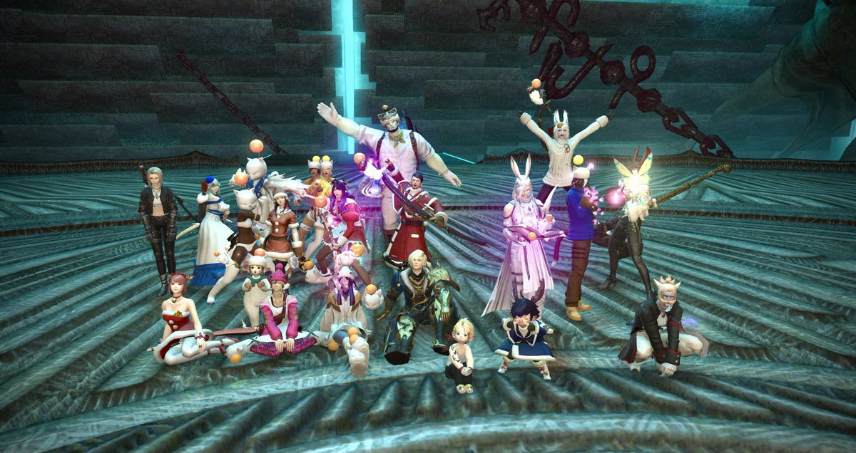 teegan_ffxiv's tweet photo. Thanks all for a fun run of all the HW Raids in Moogle Glam! It was a good laugh &amp; we didn’t die nearly as much as I thought we would, kupo! 😂 It was lovely to hang out with old friends &amp; make new ones.💜 #MogsofMhach #Moogle #ffxiv #ChaosDC https://t.co/EXK5U6dkyj