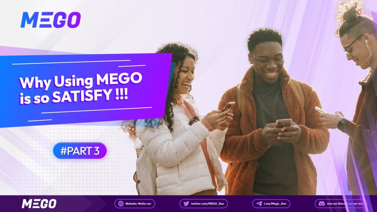 WHY USING MEGO IS SO SATISFYING?👏 

#2: Keep the spirit of healthy competition alive. 

MEGO allows you to... Continue to read here: t.me/MEGO_Ann/94

😎 New habits - New life 😎

#SocialFi #FitFi #SocialApp #Blockchain