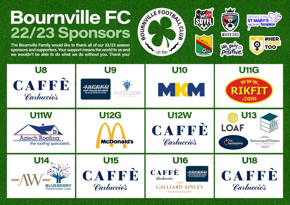 A big thanks to our sponsors this season 👏