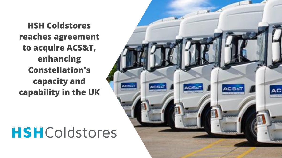 Constellation is pleased to announce HSH Coldstores has reached an agreement to acquire ACS&amp;T. 

Read more here: constellationcold.com/constellation-…

#coldlogistics #infrastructure #Europe