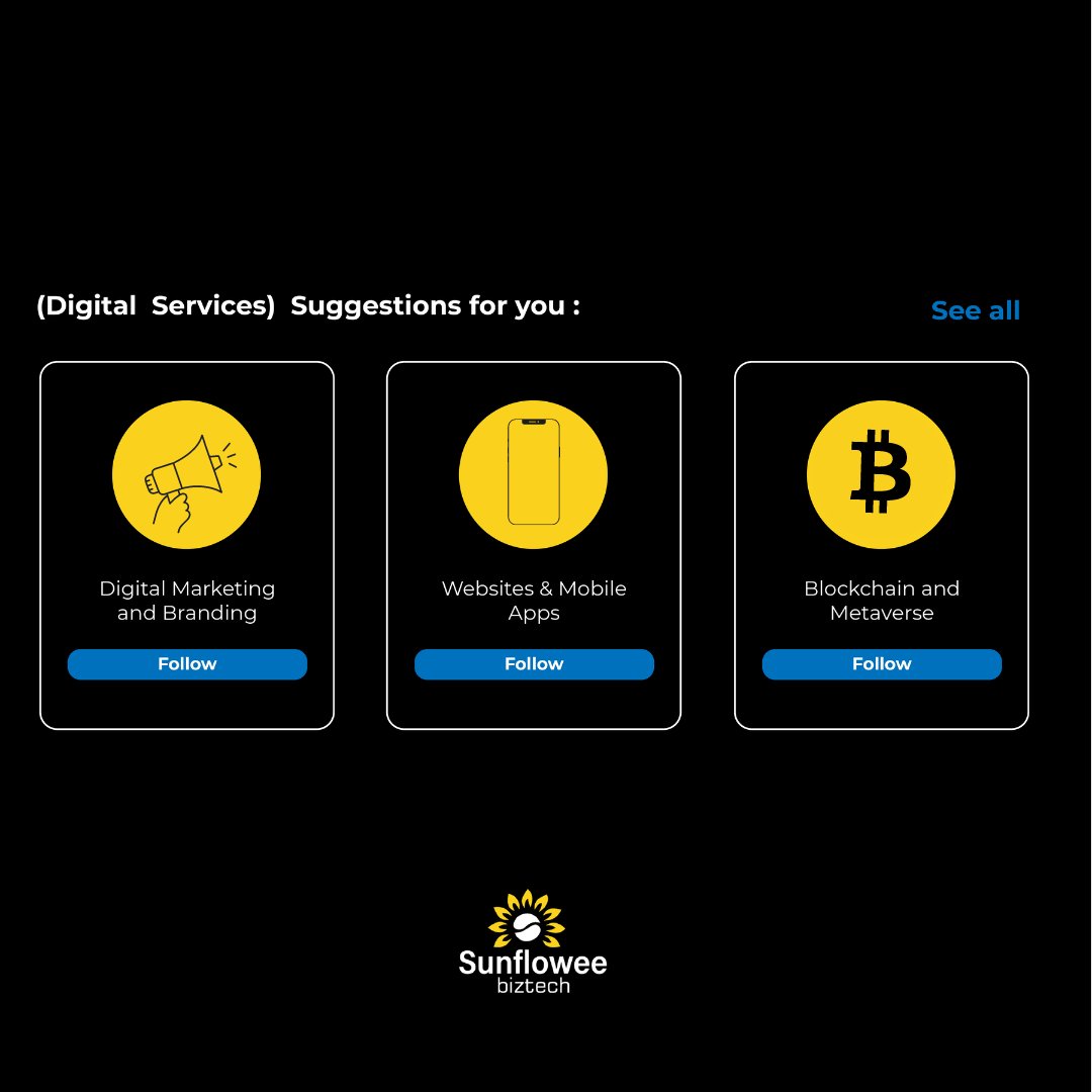 Sunfloweebiz's tweet photo. Need suggestions on how to grow your business digitally? DM us!

#webdevelopment #appdevelopment #agency #softwaredevelopment  #socialmediamanagement #trendingtoday #argentina #messi #digitalservices #website #application #blockchaintechnology
#branding #marketing #FIFAWorldCup https://t.co/kFLNHdfBjV