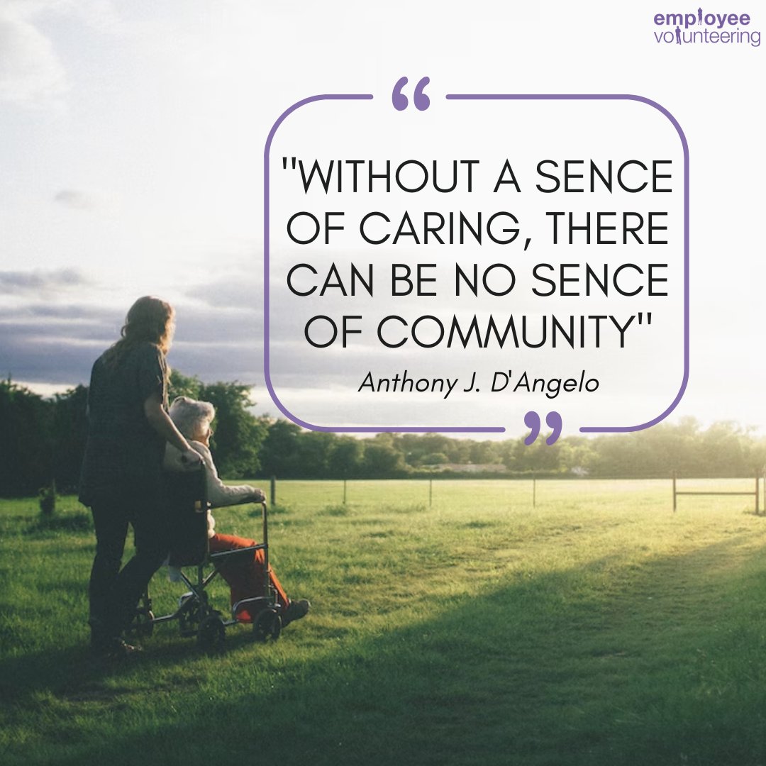 𝗠𝗼𝗻𝗱𝗮𝘆 𝗠𝗼𝘁𝗶𝘃𝗶𝗮𝘁𝗶𝗼𝗻 "without a sence of caring, there can be no sence of community" - Anthony J. D'Angelo 

#mondaymotivation #volunteering #employeevolunteering #csr
