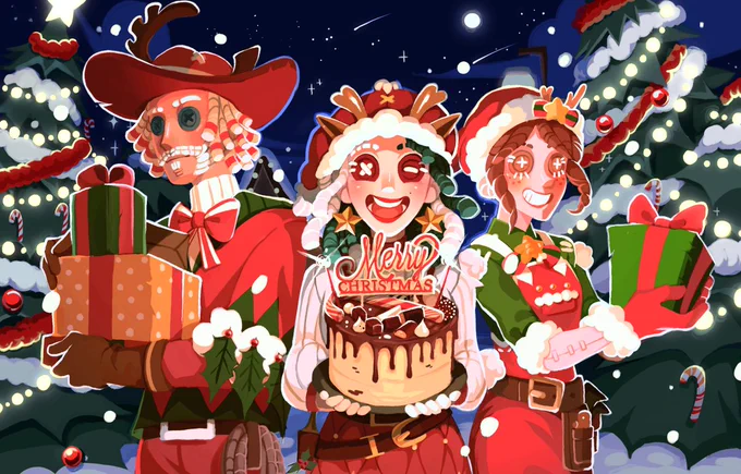 Merry Christmas wonderful Detectives! It's the season of giving! Spread joy and let us know in the comments along with the #IdentityVChristmas, which characters you'd like to send gifts to! We will pick 10 players to win 50USD each!#IdentityV #Christmas 