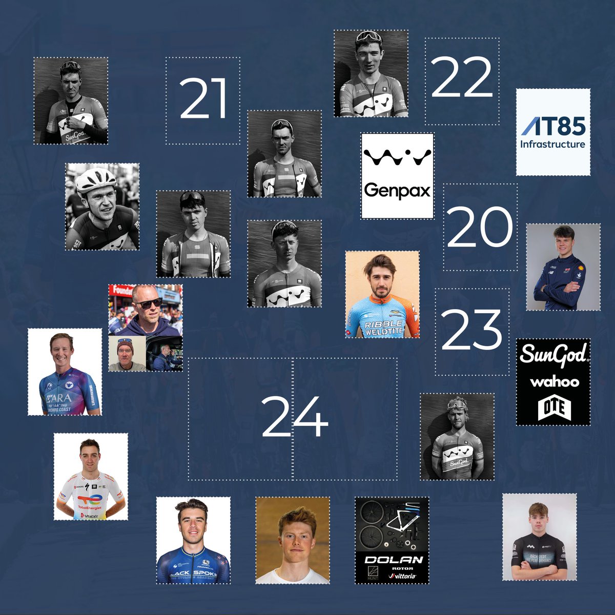 We’re excited about this one!
In 2023 we will be riding the <a href="/Dolan_Bikes/">Dolan Bikes</a> Ares Carbon frame on <a href="/HuntBikeWheels/">HUNT Wheels</a> with <a href="/vittoriatyres/">Vittoria Tires</a> and power cranks by <a href="/ROTOR_bike/">ROTOR_bike</a> 
Early testing and these are fast. Can’t wait to get these built up in the new year 🚴‍♂️💨💨💨