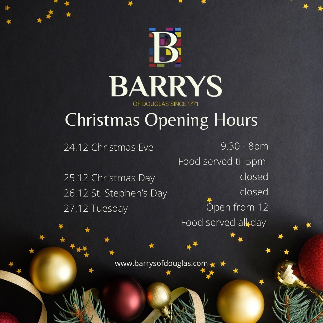 Barry's of Douglas (@barrysofdouglas) on Twitter photo 