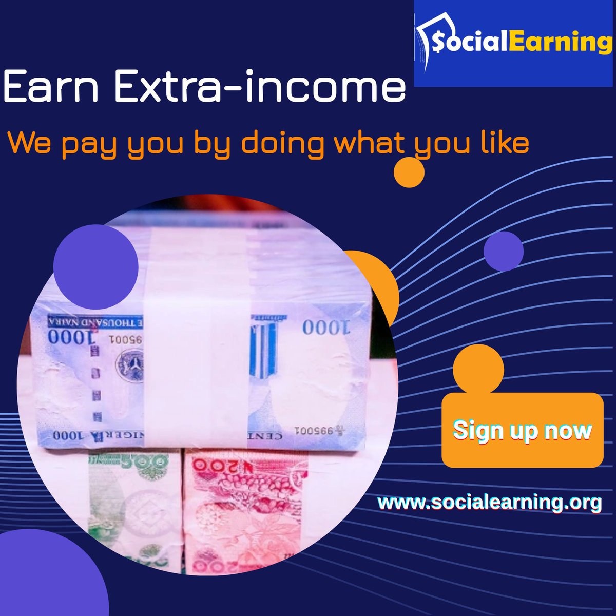 Earn extra-income on our website by performing simple tasks. we pay you on what you like doing. #novar #Enugu #GodDid #socialearning