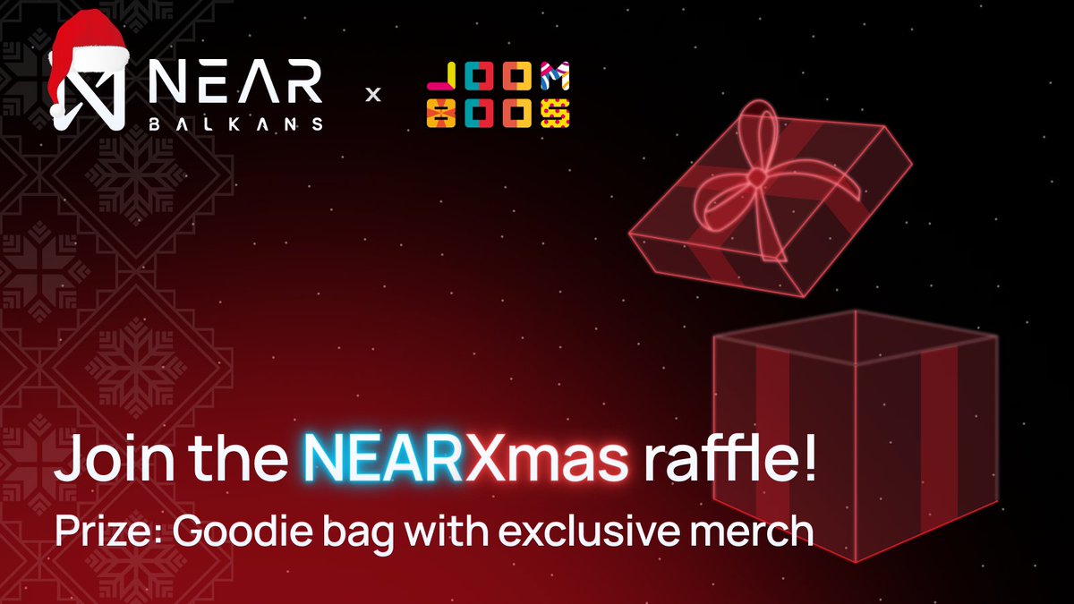 NEARbalkan's tweet photo. 🎁Xmas Giveaway 3/7🎁
Light up the magic and win a Joomboos goodie bag with exclusive merch including hats, bracelets, and more!
1⃣♥+RT
2⃣Claim your h00k
https://t.co/HznDvoX4Jx
3⃣Join us, and in Self-Introduction send your wallet and #NEARXmas👇
https://t.co/EaPdLDs87E
 
⏰24h https://t.co/ULhra0nAQt
