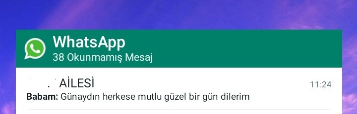 Sabah sinirle uyanıp bütün evin psikolojisini bozduktan sonra aile grubunda babam;