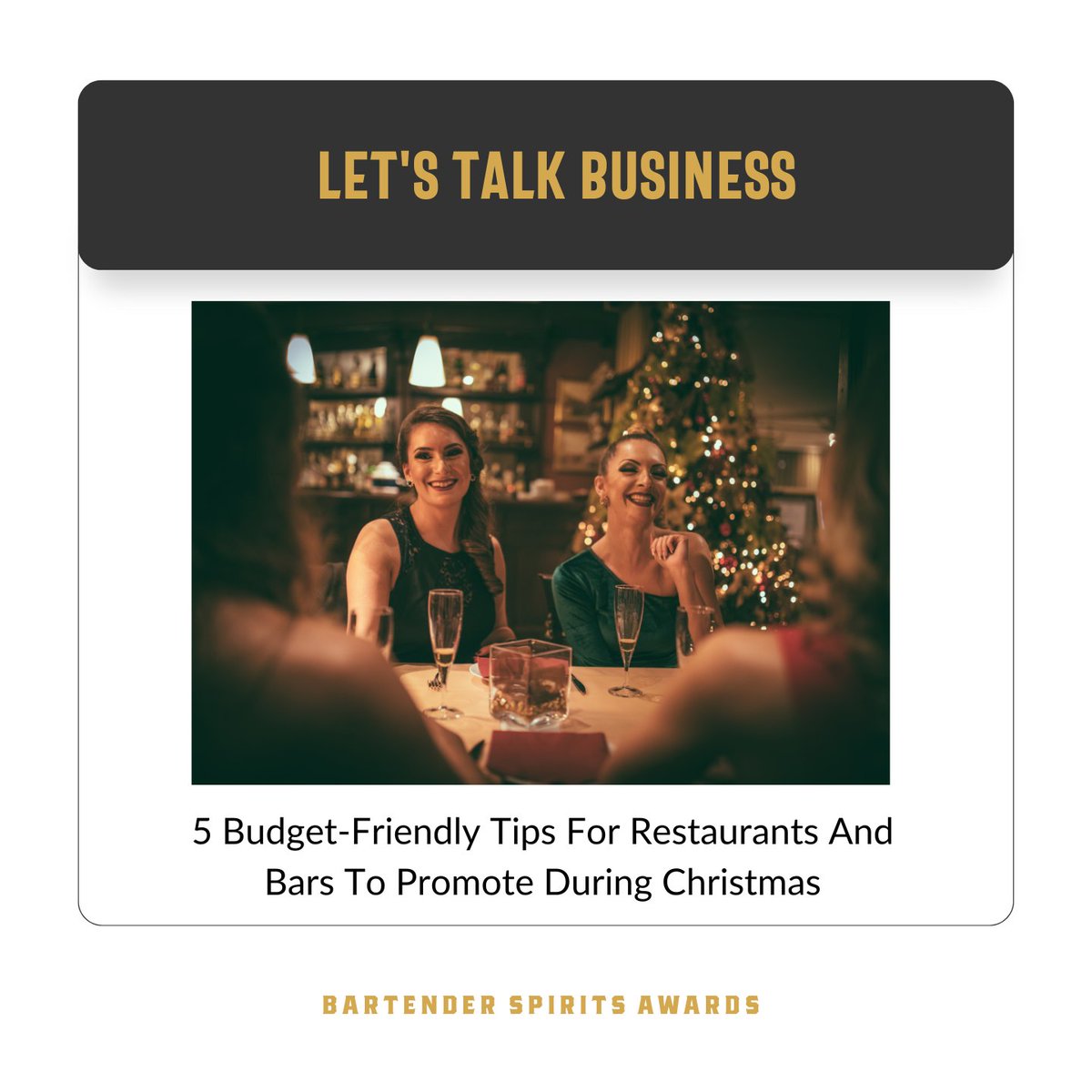 Even simple ways can help you get the right traction for your bars and restaurants! 

Last one of our fav it gives people the vibe check for real. Happy holidays! 
1. Special Menus &amp; Cocktails
2. Decor Christmassy
3. Twist On The Happy Hour
4. Throw Christmas Parties
5. Dress Up!