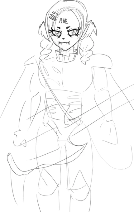 shit drawing of selen as krauser II 