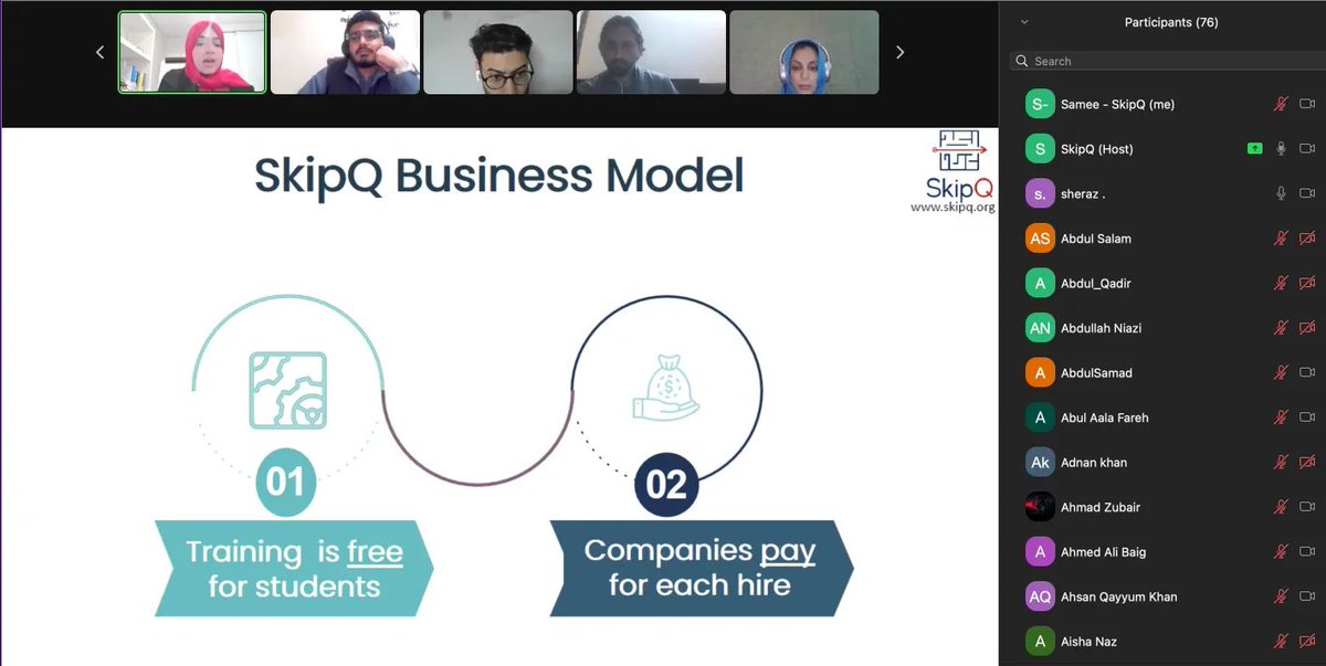SkipQdotOrg's tweet photo. SkipQ's latest cohort has kicked off today. Here is a screenshot from our orientation https://t.co/3CVmdYIJ1Q