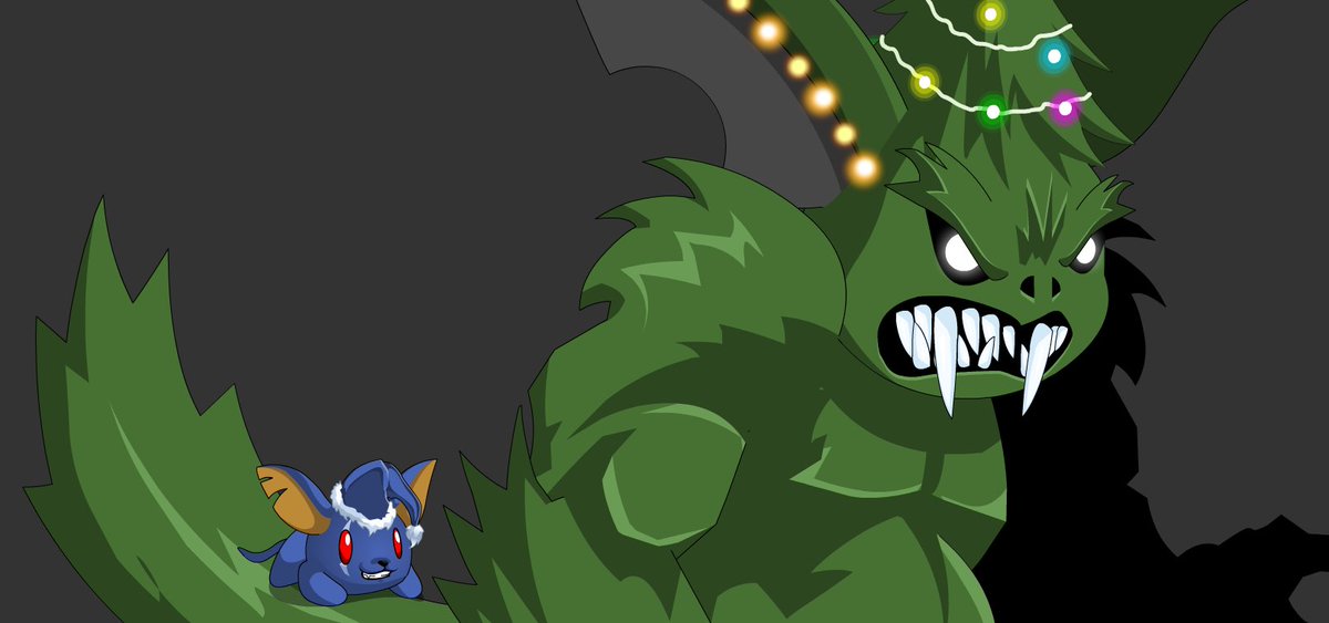 Chibi Zorbak is on holly-day and having the time of his little plushie life annoying the sap out of this poor Frostvale Tree. AQ.com