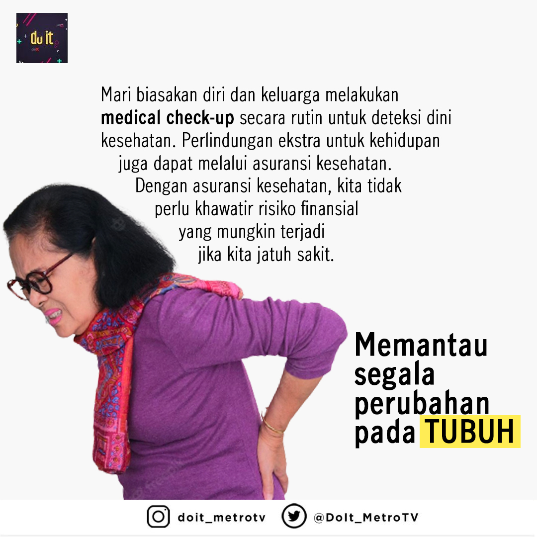 Medical check-up berkala bisa jadi tindakan preventif yang membantu kita mengantisipasi risiko kesehatan di masa depan. Lalu, apa sebetulnya yang dimaksud dengan medical check-up, tujuan, keuntungan, dan juga apa saja jenisnya?

Selengkapnya klik link! bit.ly/3G2DYId