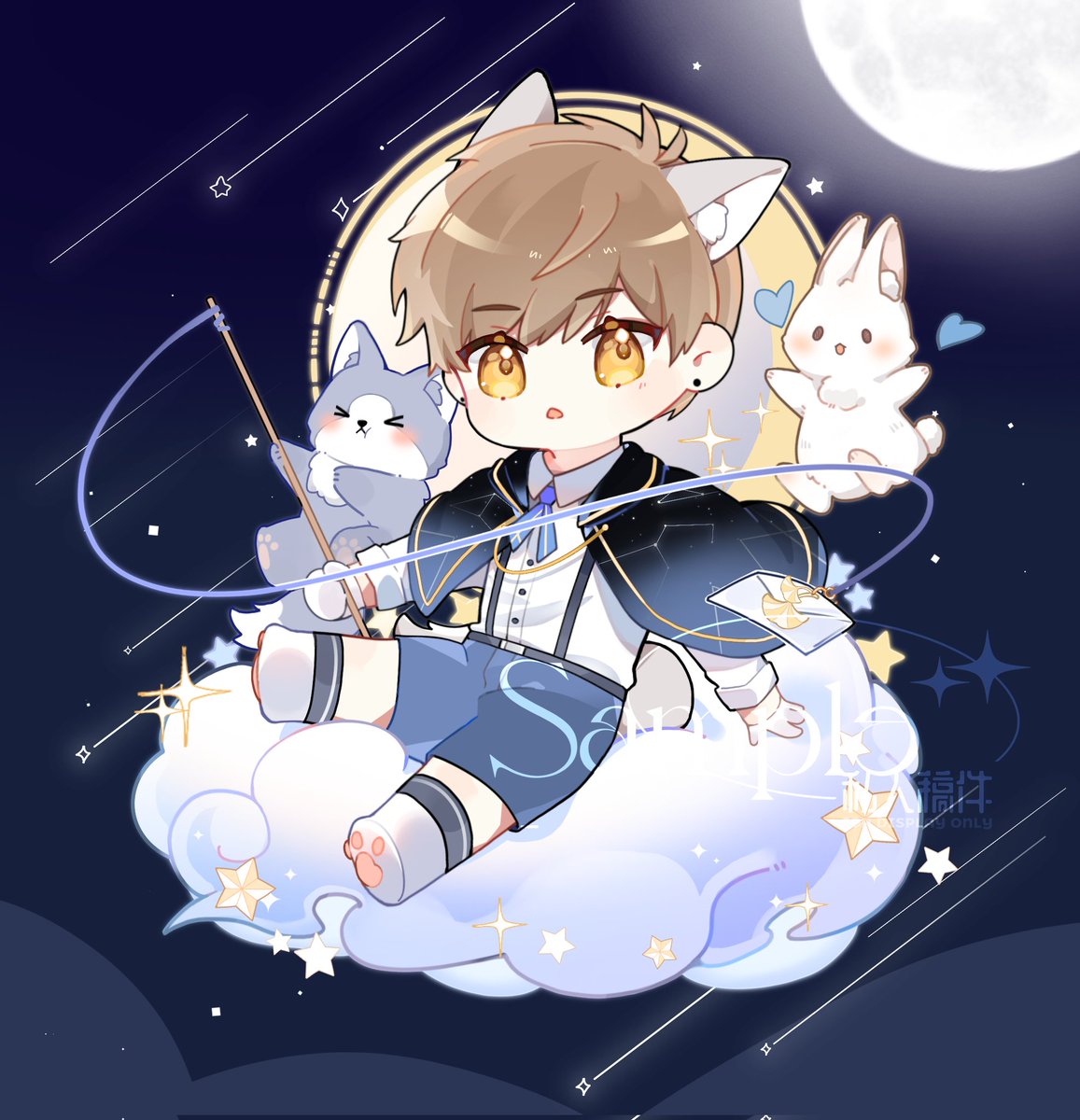 miaoooooo27's tweet photo. 给生贺组和超话的稿件💙
#白起 #BaiQi #ハク #Gavin
#恋与制作人 
#恋プロギャラリー #MrLoveQueensChoice https://t.co/FXtRmKdjR7