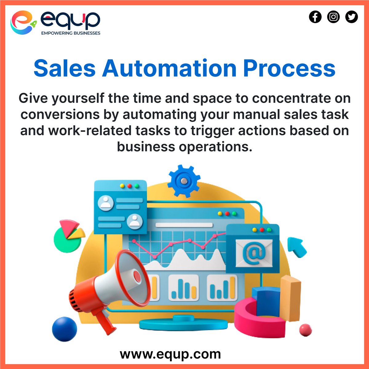 getequp's tweet image. How will you generate revenue if you spend the majority of your time on sales automation? EQUP promotes sales automation to lets you put an end to monotonous manual tasks.

Visit US: equp.com/deals-and-pipe…
.
.
.
#sales #automation #salesprocessautomation #marketingautomation