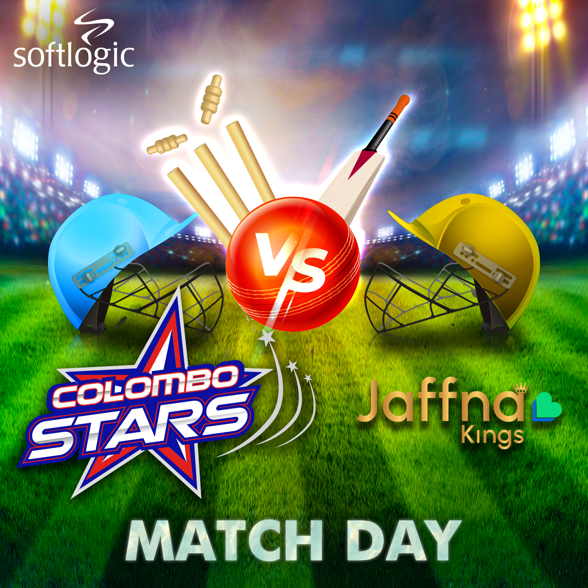 Game Day!
Join in to see the Colombo Stars take on the Jaffna Kings today at 3 pm. Cheer on our boys! 💙💪

#AmmooColombo #SoftlogicColomboStars #ColomboStars #lplt20 #lpl #WinTogether #එක්වජයගමු #lankapremierleague2022 #LPLT20 #LPL2022 #Softlogic