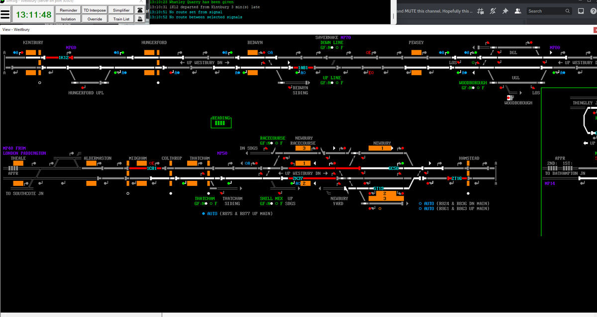 kenttraindriver's tweet photo. Have to admit when you start playing simsig you do find a new appreciation for how triksy signalling can be, good fun though passes the time! #simsig #signallers #networkrail #westbury @Champs707007 😂 https://t.co/ZFPgvAd3jX