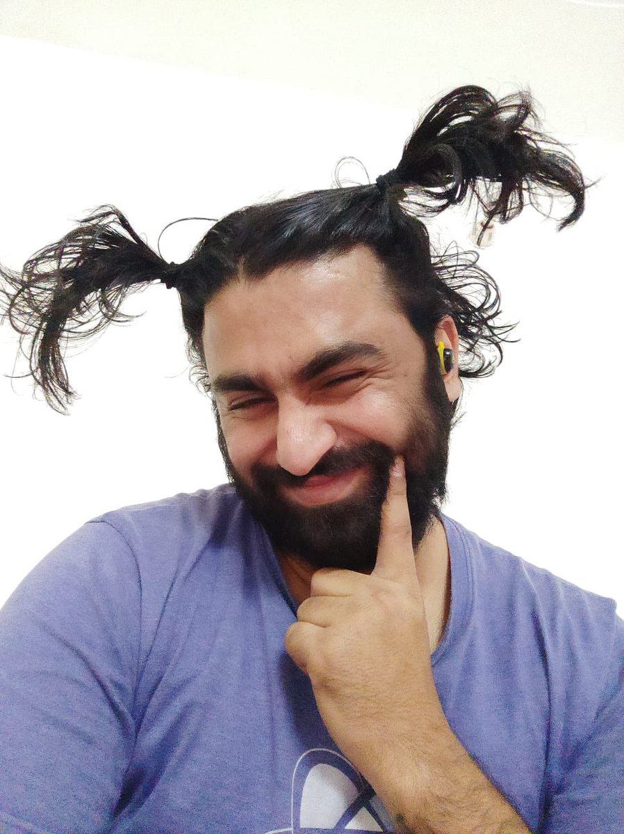 squiroid's tweet image. Life of an IT married guy.

#ReactFoo speaker T-Shirt with two pony tails made by my wife. 

Keep sharing, I have gold mine of many such wonderful memories 😉

“Own the embarrassments” and have fun with it 😘

Retweet it to make it a trend 

#ITGuyWithoutStress