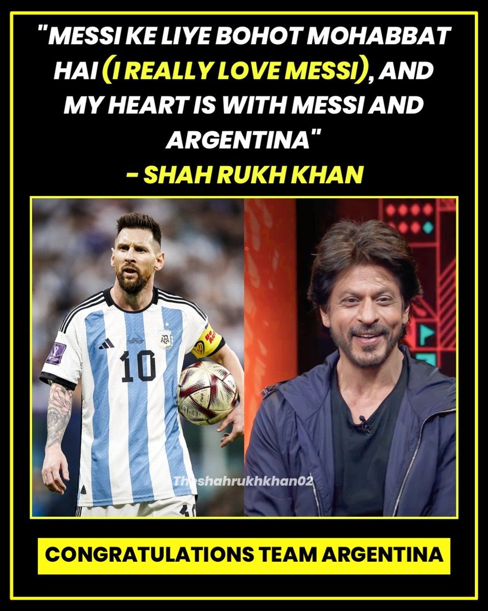 King Khan's and our favorite King Messi won 🔥💪🥳#FIFAFinalWithPathaan