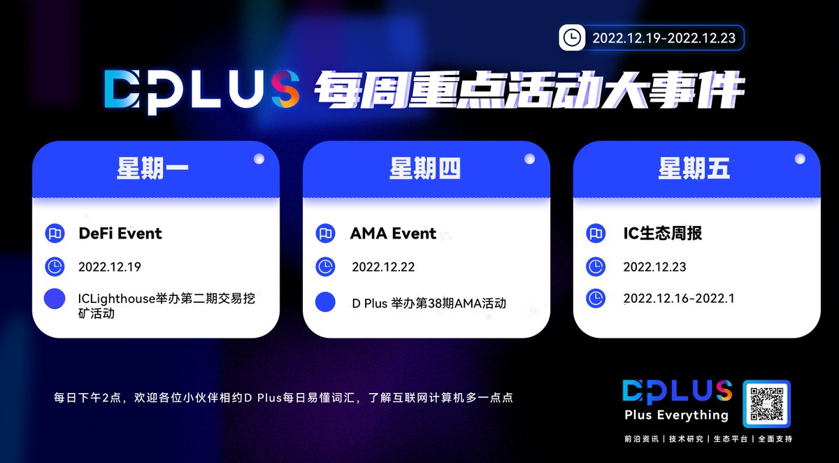 🎡本周IC生态活动预告来了，一起来看看本周将有哪些不容你错过的精彩活动。

#IC #DFINITY #ICP #Web3