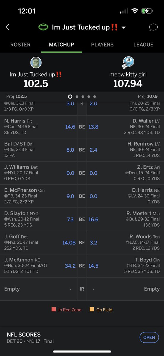444Hefty's tweet photo. @BoobieMilesXXIV I ain’t gonna blame you I shoulda started mckinnon over Palmer at flex, that’s my b https://t.co/D6hfcXx3FS