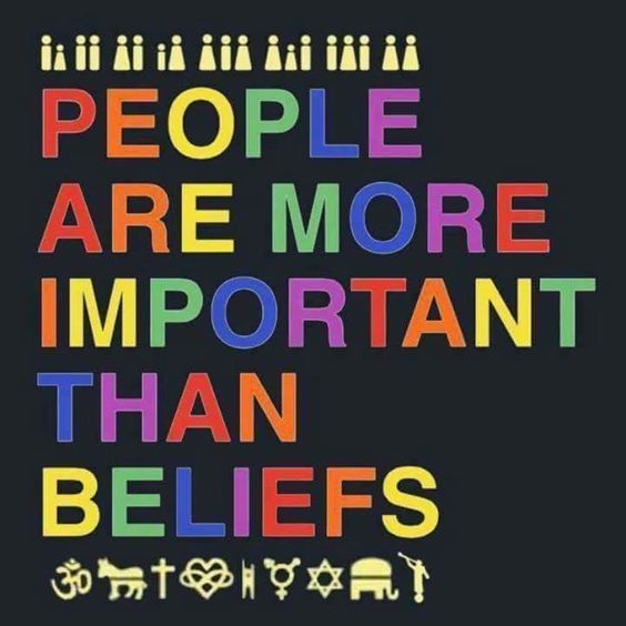 pinkheretic's tweet photo. People are more important than beliefs. #humanist #atheist https://t.co/f2Yb7RVbrx