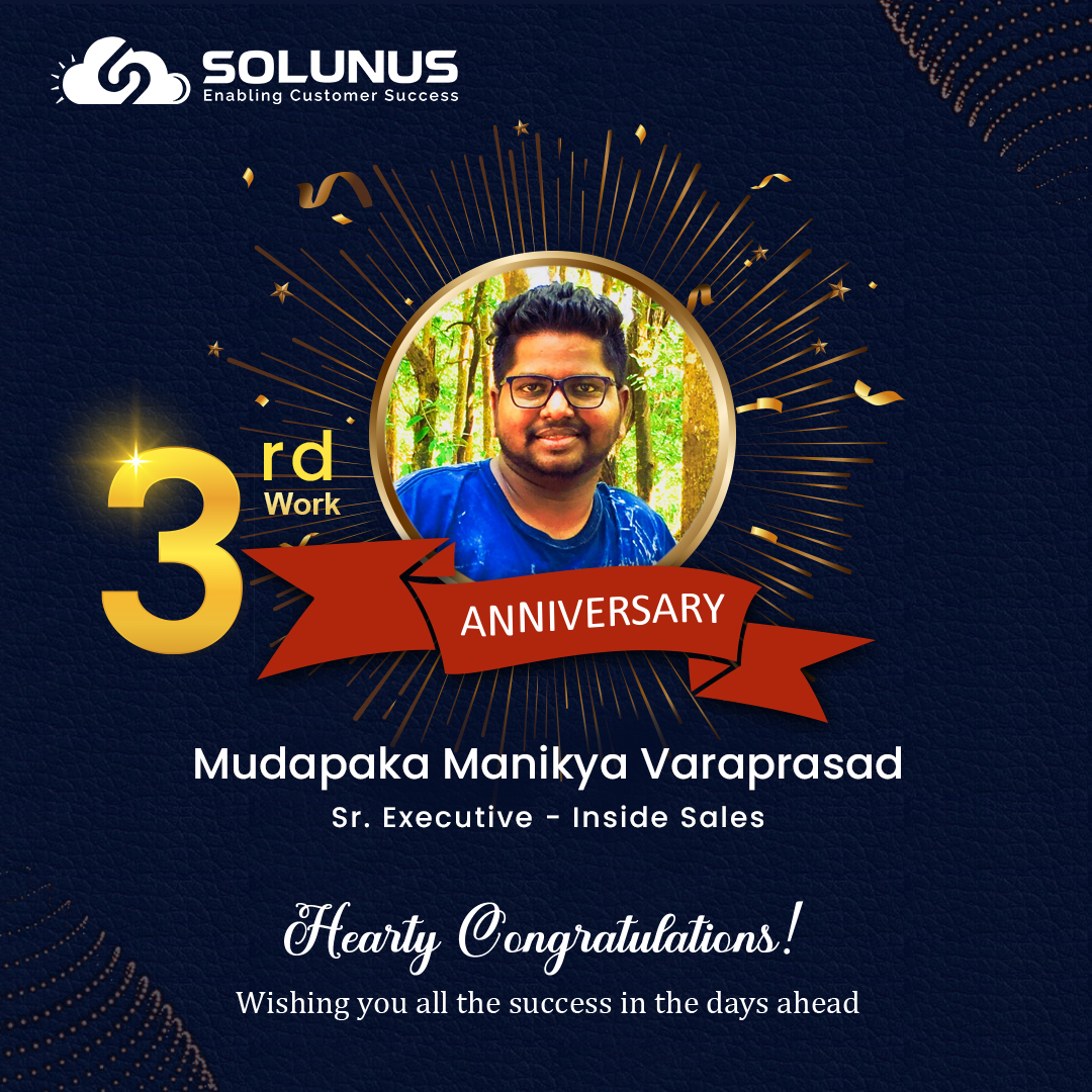 solunusinc's tweet photo. Congratulations Vara Prasad on your 3rd year with #Solunus! We appreciate your hard work and dedication! Looking for many more years of great success. together! #EmployeeAppreciation #WorkAnniversary #LifeAtSolunus https://t.co/dgia3mzaZT