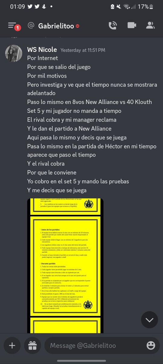 Bueno otro maldito robo que me hacen, si se ve claramente que pasan los 2 minutos reclamo y decis que se juegue pq al rival le aparece 1 minuto, pasa lo mismo en mi partido de 40 vs NwA y el set se queda para ellos?,